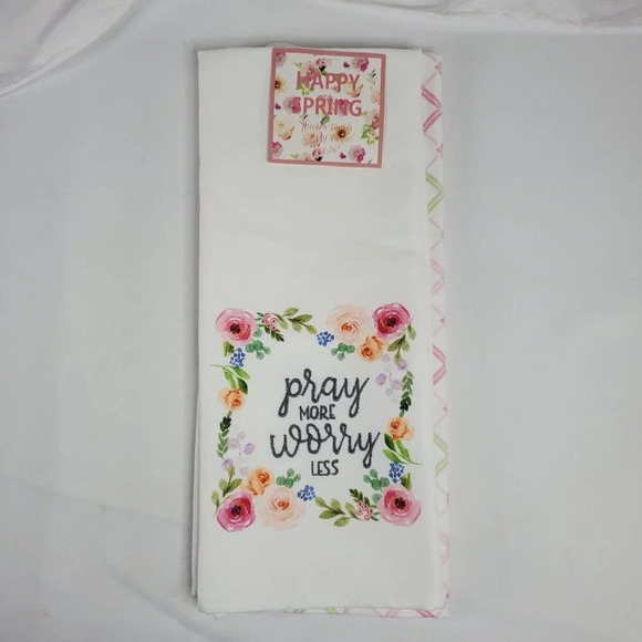 Easter Spring Time Kitchen Drying Mat 18"x24" & 3- 2 Pack Kitchen Towels New - Picture 9 of 10